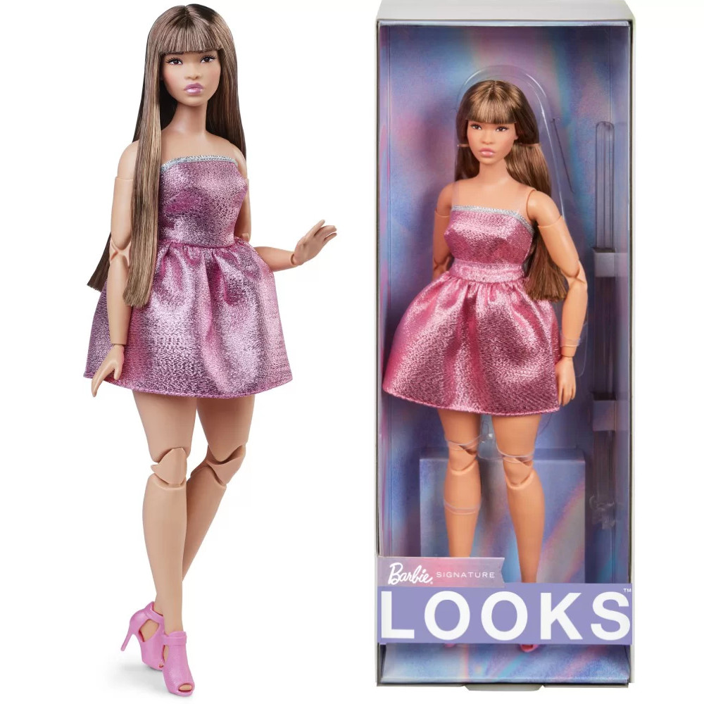 Barbie Looks 24 Lalka w różowej sukience HRM16