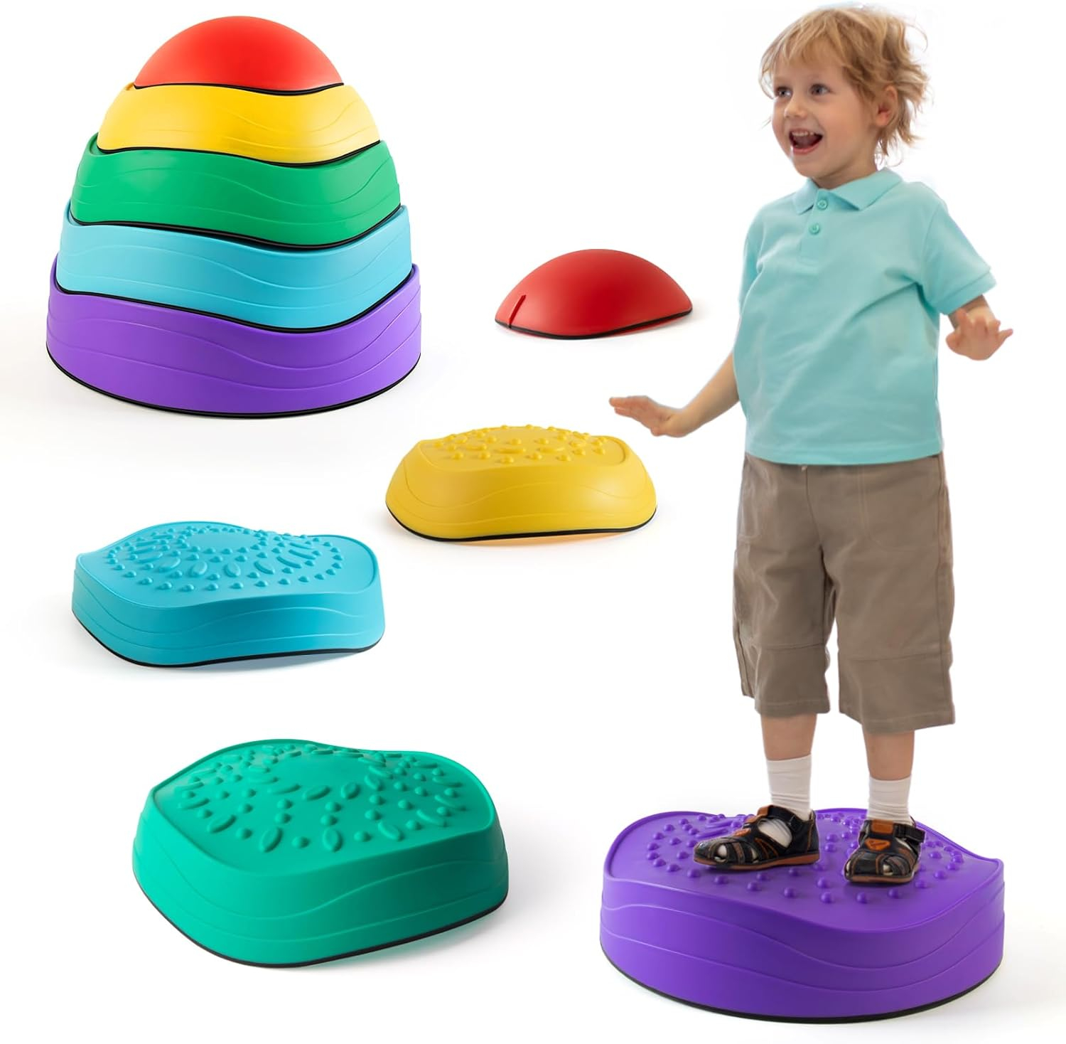 Kamienie sensoryczne ścieżka sensoryczna dla dzieci zestaw 5 sztuk XY551