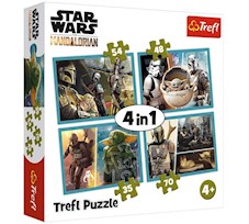 Trefl Puzzle 4w1 Mandalorian i jego świat 34377
