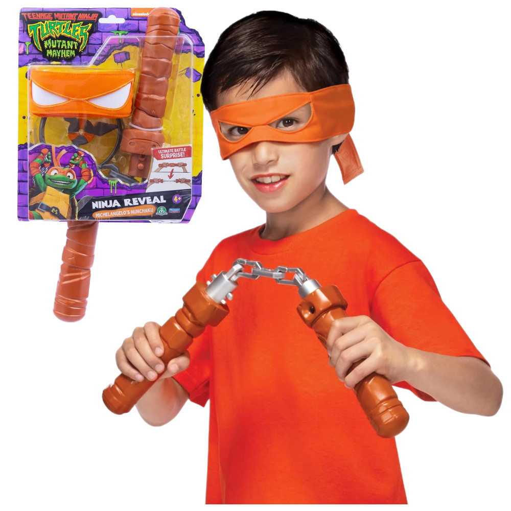 Wojownicze Żółwie Ninja Zestaw Nunchaj i Maska Michelangelo 83523