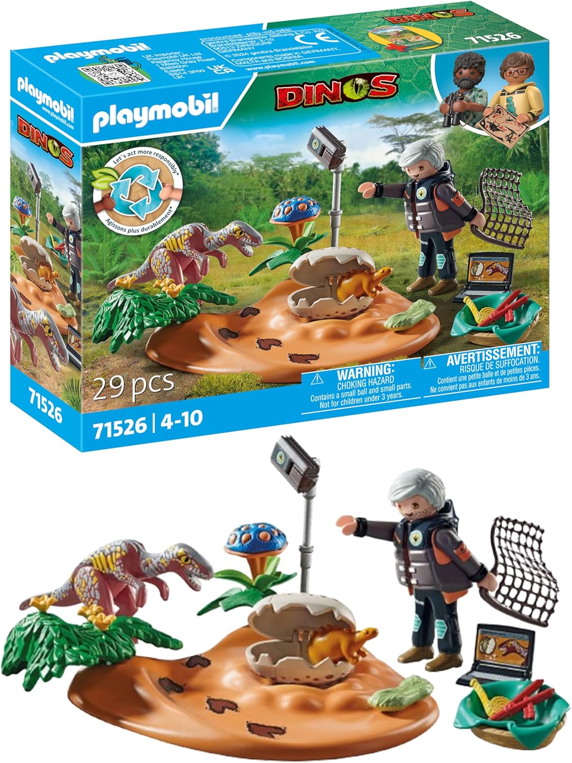 Playmobil Dinos Gniazdo Stegosaurusa i Złodziej jaj 71526