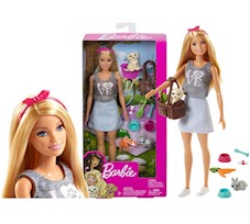 Mattel Barbie z pieskiem FPR48