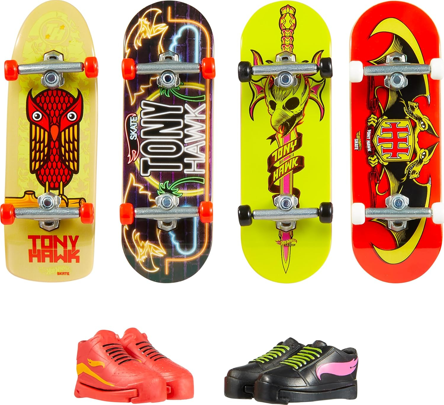 Hot Wheels Skate Tony Hawk Deskorolka + Buty 4-pak HVM16