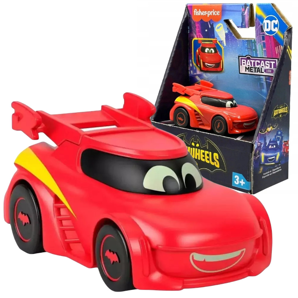 Fisher Price Batcast Metalowy Samochodzik Batwheels Redbird HML17