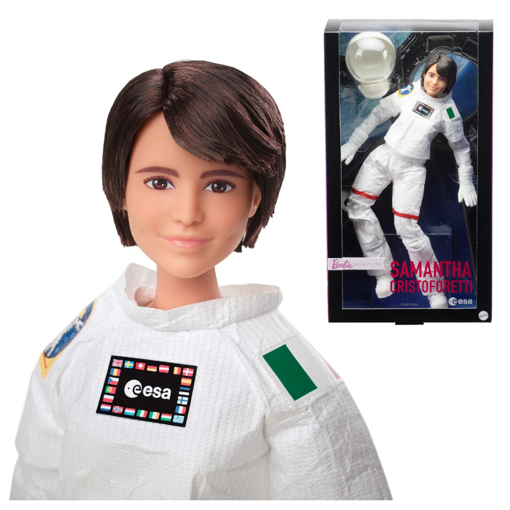 Barbie Lalka Astronautka Samantha Cristoforetti  GTJ81