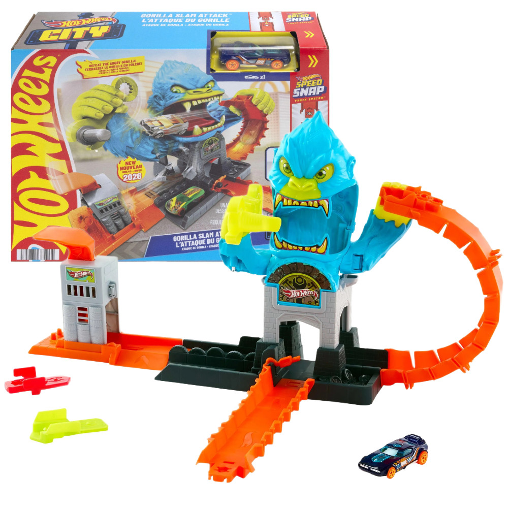 Hot Wheels Zestaw Torów Głodny Goryl + autko JHL92