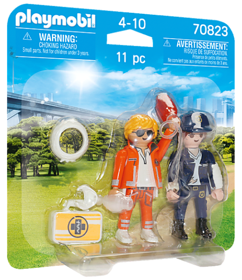 Playmobil Duo Pack Lekarz pogotowia i policjantka 70823