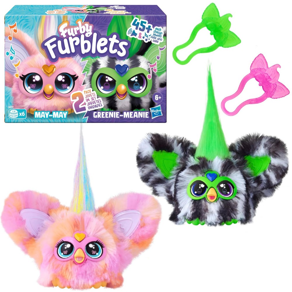 Furby Furblets Interaktywne maskotki zestaw 2 pack May-May i Greenie-Meanie G0397
