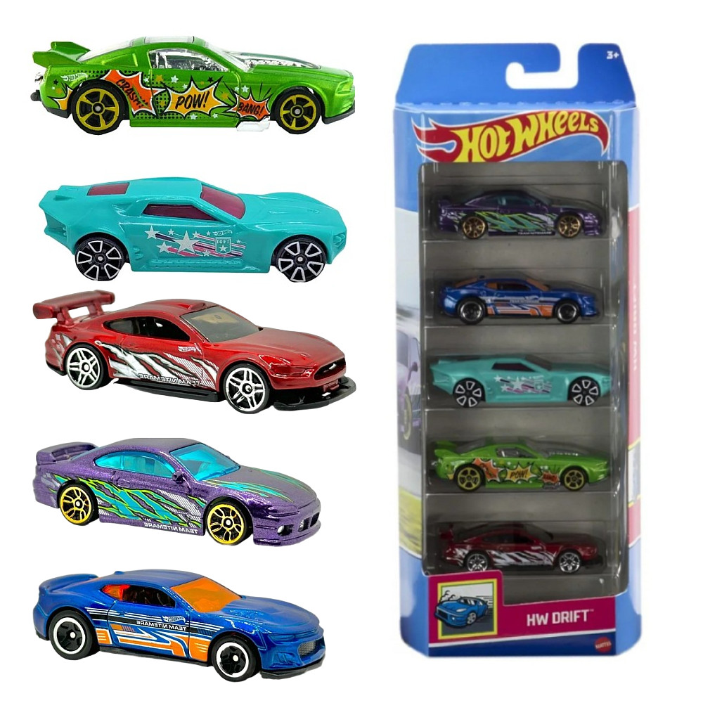  Hot Wheels Samochodziki 5-Pak HW Drift HTV51