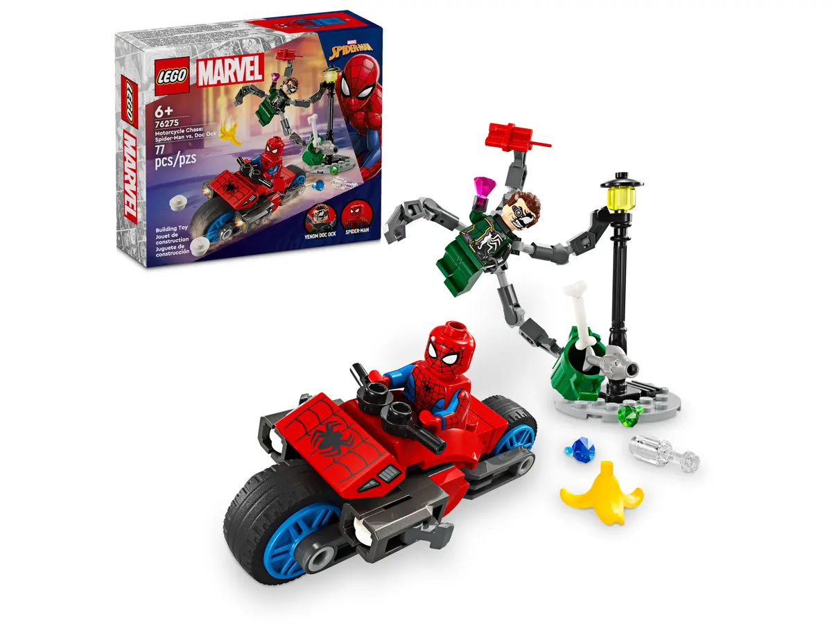 Lego Marvel Pościg na Motocyklu: Spider-Man vs. Doc Ock 76275