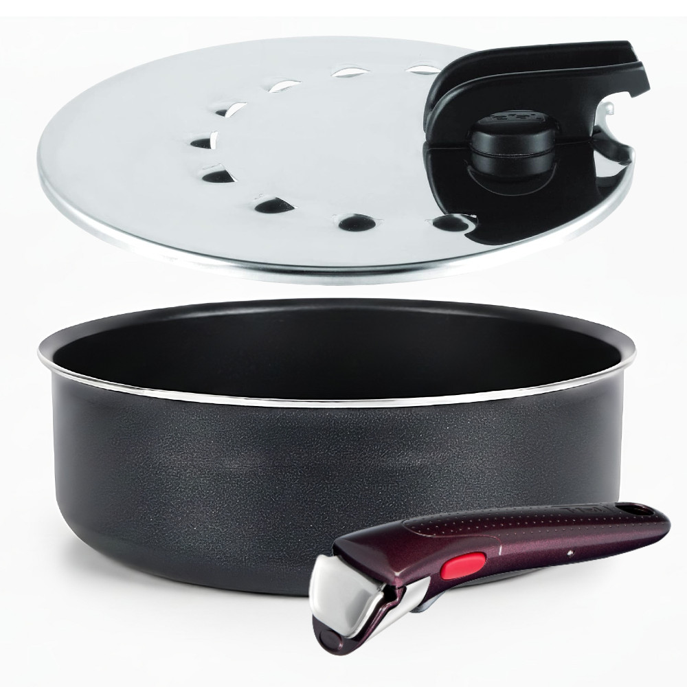 Tefal Ingenio Zestaw Garnek 24 cm Pokrywka do Smażenia + Rączka Gaz 38714