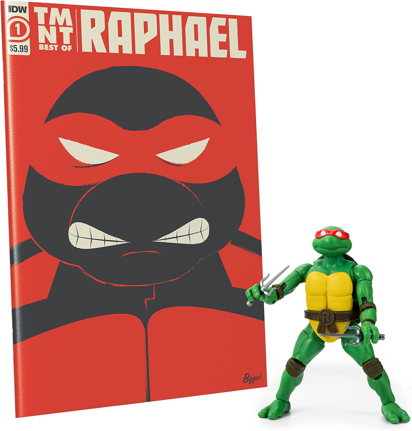 Wojwnicze Żółwie Ninja kolekcjonerska Figurka Raphael 13 cm + Komiks BST AXN x IDW - DS160222