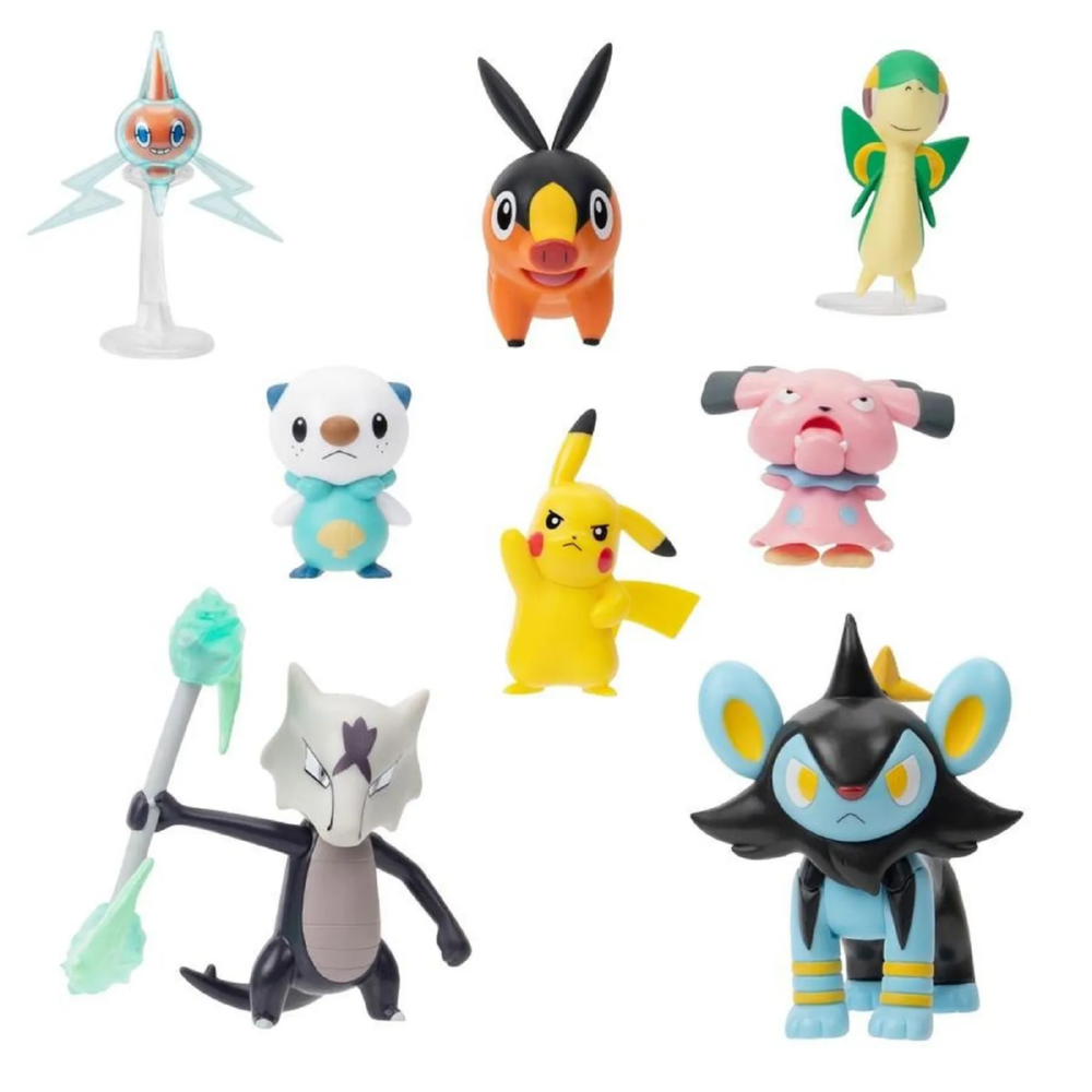 Pokemon Zestaw Figurek Bitewnych 8-pak Rotom, Snivy, Oshawott, Pikachu, Tepic, Snubbull, Luxio, Alolan Marowax 3615