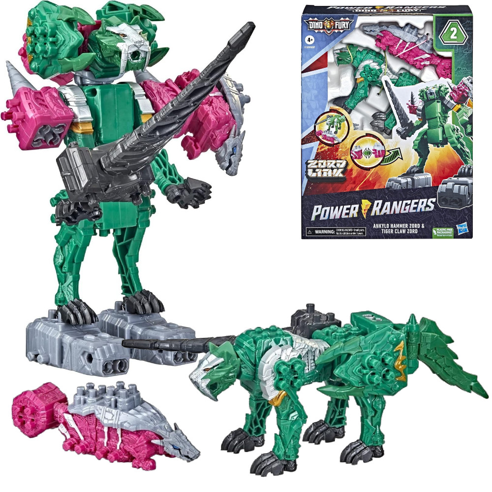 Hasbro Power Rangers Dino Fury Ankylo Hammer i Tiger Claw Zord F1399