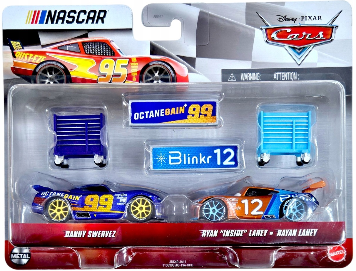 Auta Cars Nascar Zestaw 2-pak Danny Swervez & Ryan "Inside" Laney JDK49