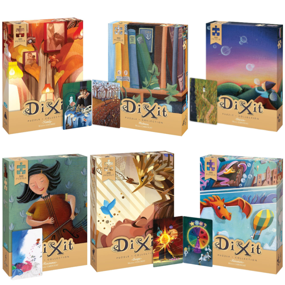 Dixit Zestaw 6 x Puzzle 500 el. + 6 kart do gry