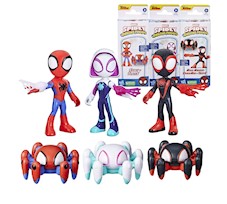 Spidey i Super Kumple Zestaw 3 Figurek Spidey, Miles Morales i Ghost Spider + Spider-Boty
