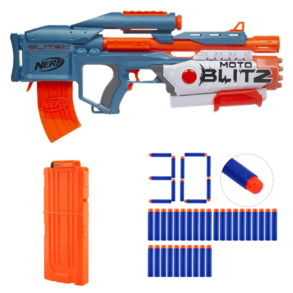 Nerf Elite 2.0 MotoBlitz F5872 + magazynek + 30 strzałek 