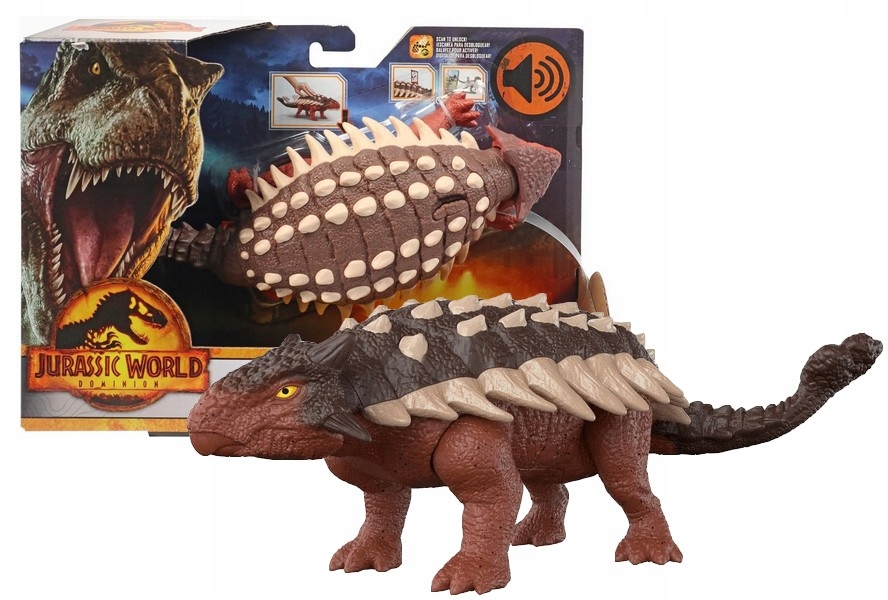 Mattel Dinozaur Jurassic World Ankylosaurus Dziki Ryk HDX36