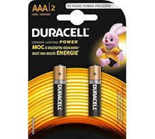 Baterie Alkaliczne Duracell AAA (LR03) 1.5V - 2 szt.