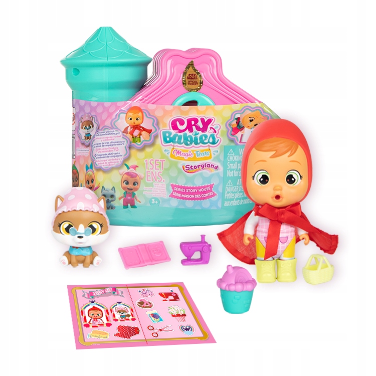 IMC Toys Cry Babies Magic Tears Dress me up Domek Storyland rózowy 082533R