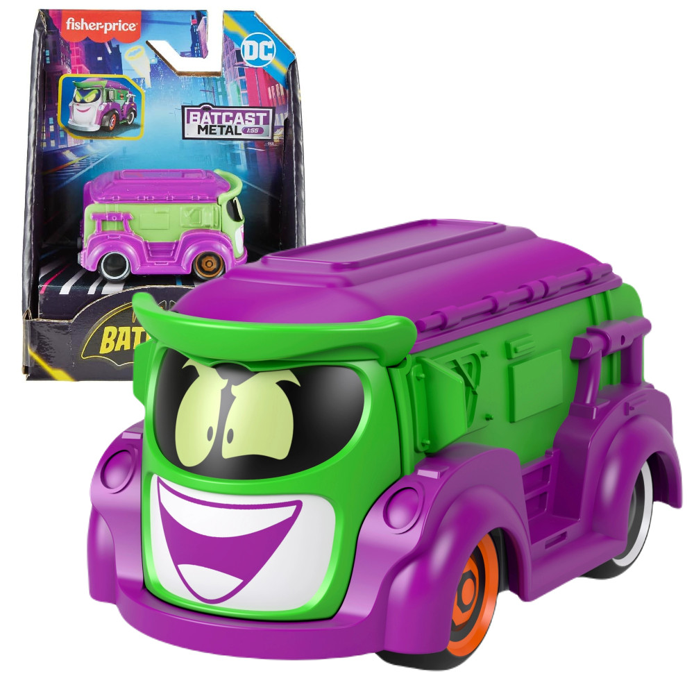Fisher Price Batcast Metalowy Samochodzik Batwheels Prank The Joker HML14