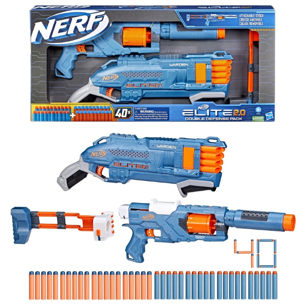 Nerf Elite 2.0 Double Defense Pack 40 strzałek F5033 uszkodzone opakowanie