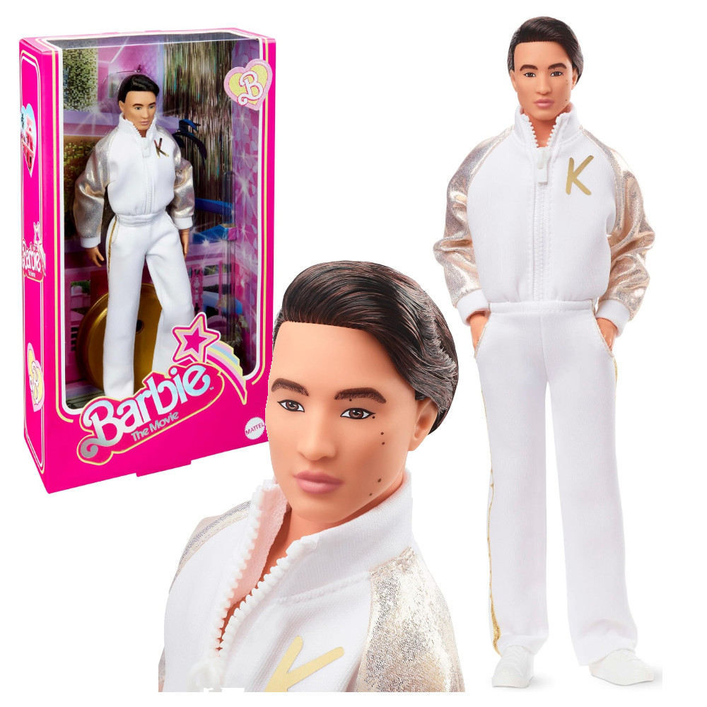 Barbie The Movie Lalka Ken Dres Biało-Złoty Disco HPK04