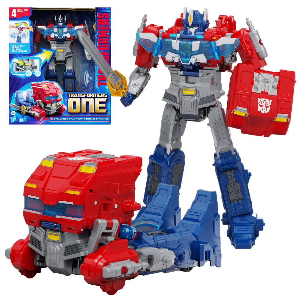 Transformers One 2w1 Figurkis Power Flip Optimus Prime F9209