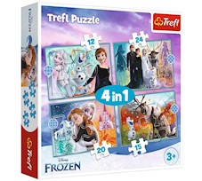 Trefl Puzzle 4w1 Niezwykły świat Frozen 34381