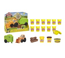 Play-Doh Ciastolina Traktor F1012 + żółty 12-pak E4829