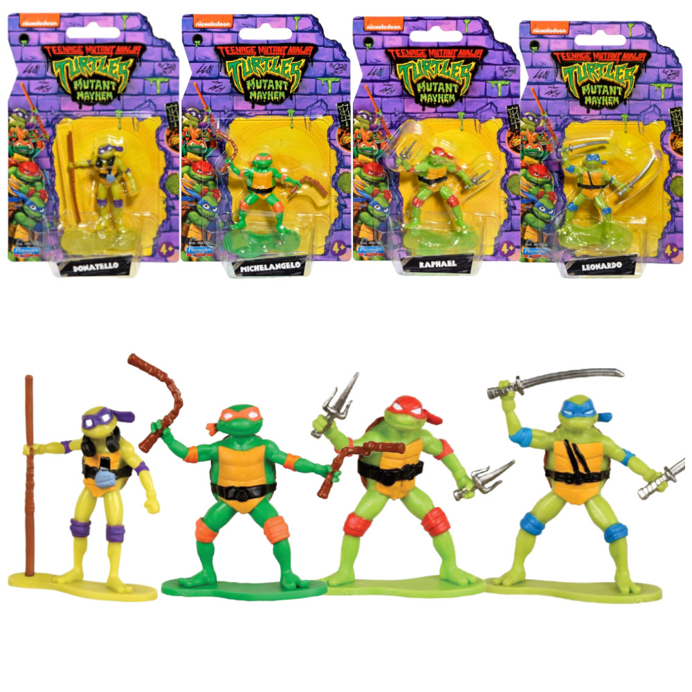 Wojownicze Żółwie Ninja Zestaw Mini Figurek 4-pak Donatello, Leonardo, Raphael, Michelangelo, 