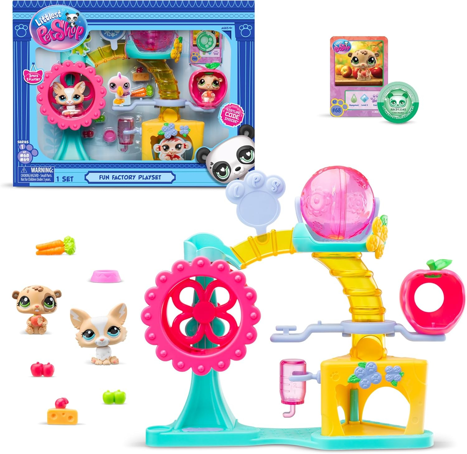 Littlest PetShop Zestaw Fabryka Zabawy + 2 figurki 00519 
