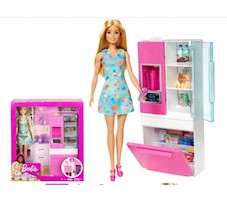 Mattel Barbie Lalka z lodówką + akcesoria GHL84