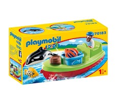 Playmobil 1.2.3 Marynarz z łodzią rybacką 70183