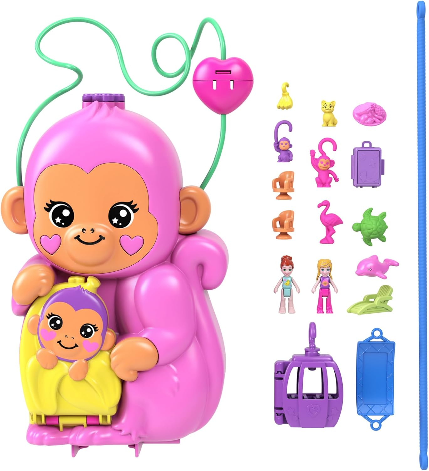 Polly Pocket Kompaktowa Torebka Małpka HWP04