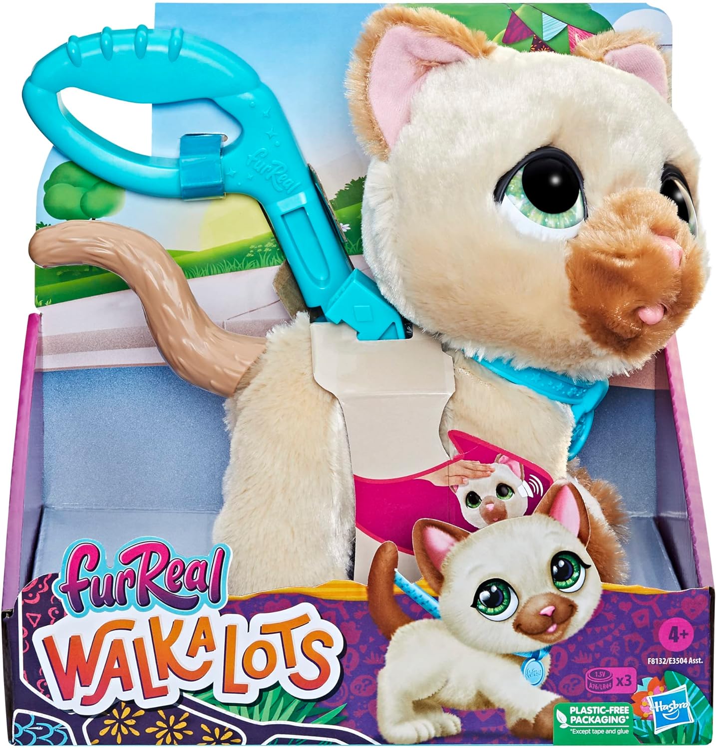 Hasbro FurReal Interaktywny kotek na smyczy Walkalots F8132
