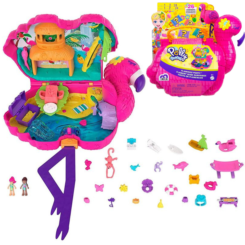 Polly Pocket Zestaw Piniata Flaming 26 niespodzianek HJN76