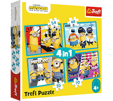 Trefl Puzzle 4w1 Wesoły świat Minionków 34339