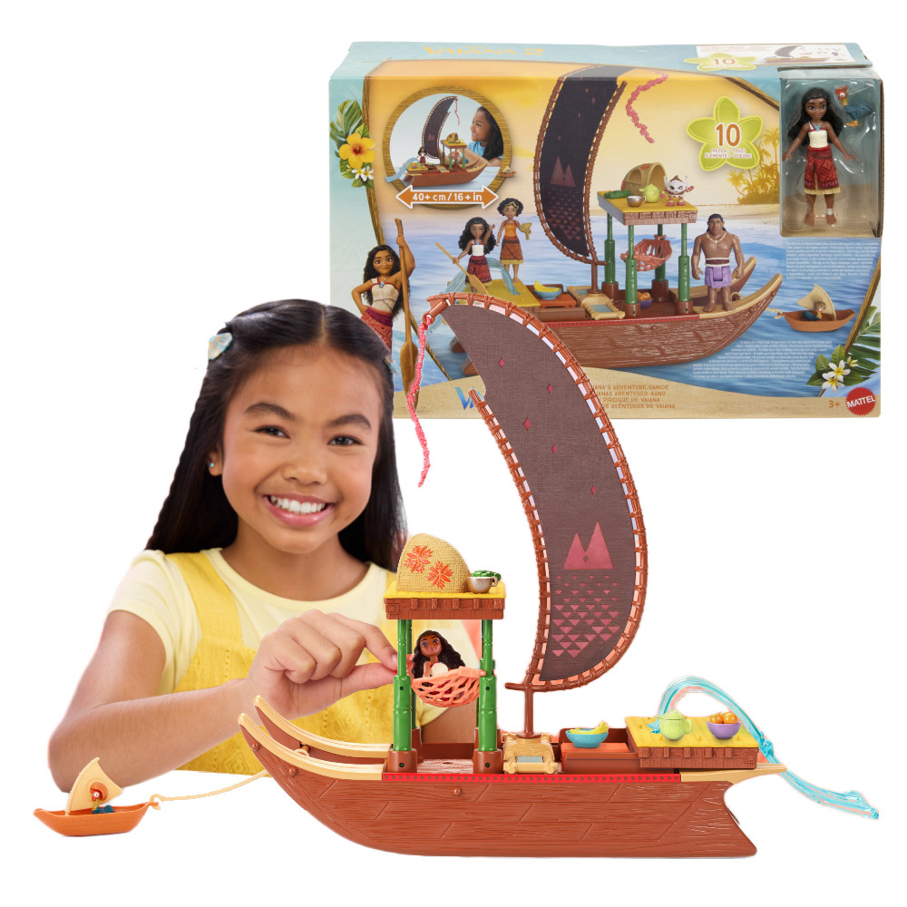 Mattel Disney Vaiana 2 Zestaw Łódź Vaiany JBT78