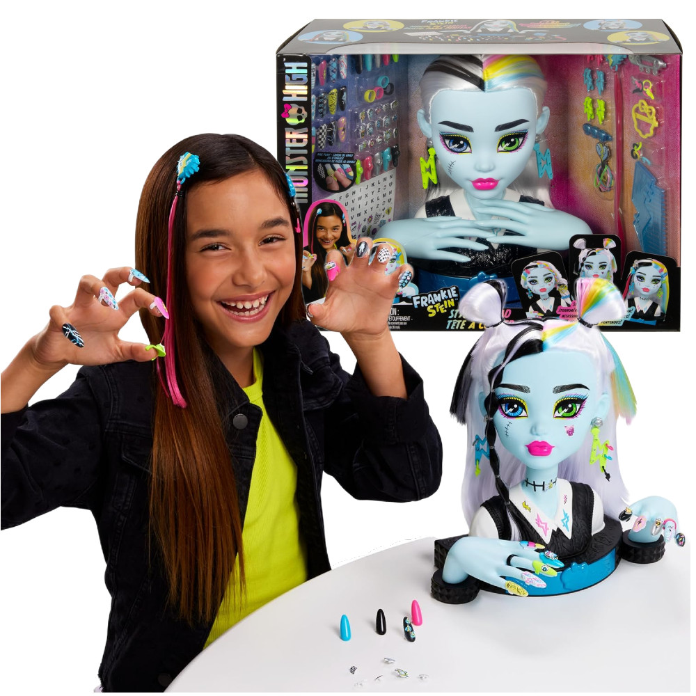 Monster High Frankie Stein Głowa do stylizacji  + Akcesoria HRP71