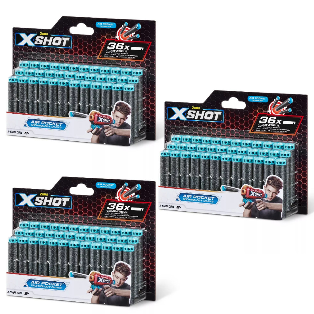 X-Shot Zestaw 36 Strzałek Air Pocket Technology zestaw x 3