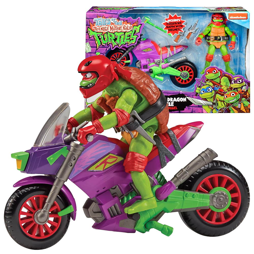 Wojownicze Żółwie Ninja Figurka Motocykl Raphael 84306