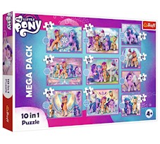 Trefl Puzzle 10w1 Lśniące Kucyki Pony 90389