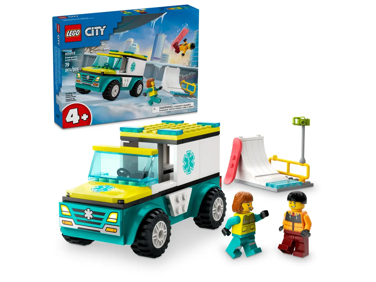 Lego City Karetka i Snowboardzista 60403