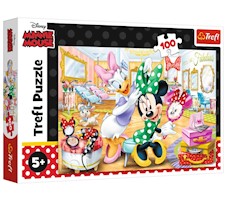 Trefl Puzzle 100 Myszka Minnie w salonie kosmetycznym 16387