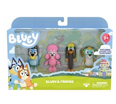 Bluey Zestaw Przyjaciele plus cztery figurki Bluey, Snickers, Coco i Honey 130148