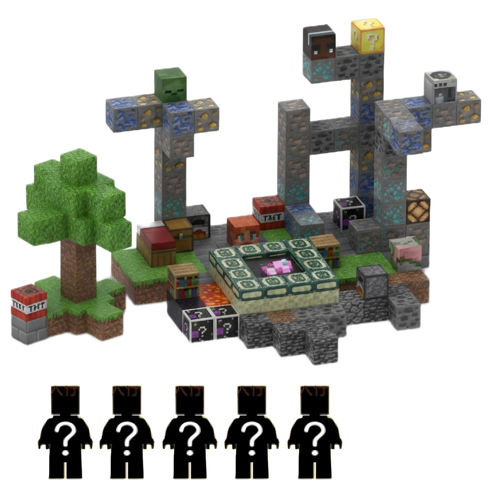 Magnetic Cubes Zestaw Minecraft Klocki Magnetyczne Park Minerałów 186 el. XJB104