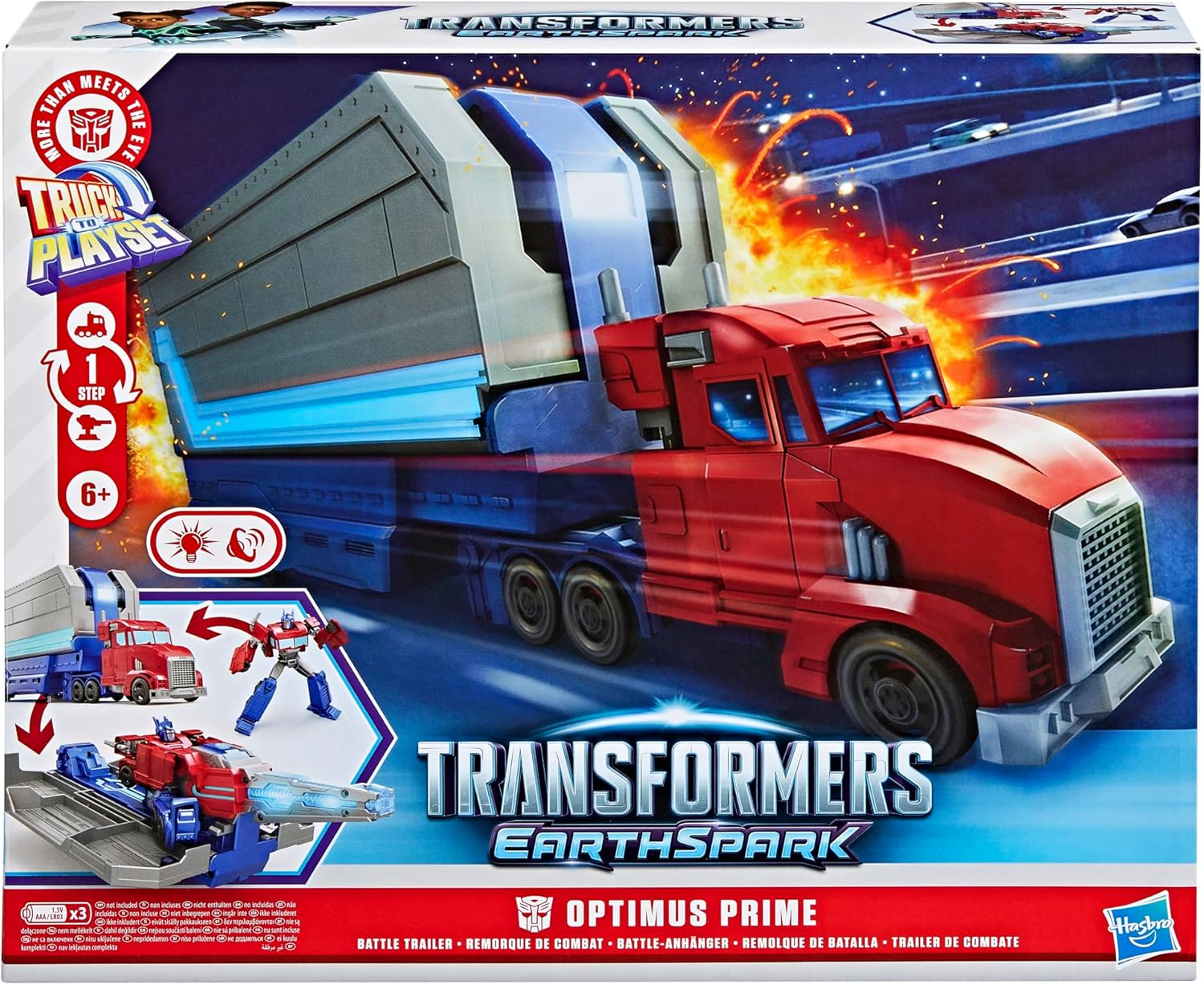 Transformers EarthSpark Zestaw Figurka 2w1 Optimus Prime Światło Dźwięk G0750