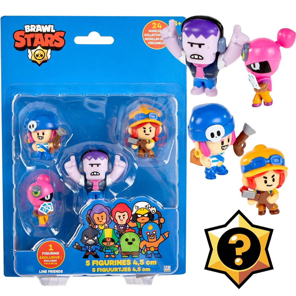 Brawl Stars Zestaw Figurek 5-Pack Penny, Frank, Jessie, Tara 70025